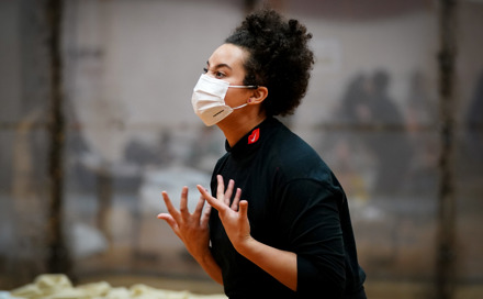Lea Shaw (Hermia) in rehearsals for A Midsummer Night's Dream. Scottish Opera 2022. Credit Jane Barlow..JPG