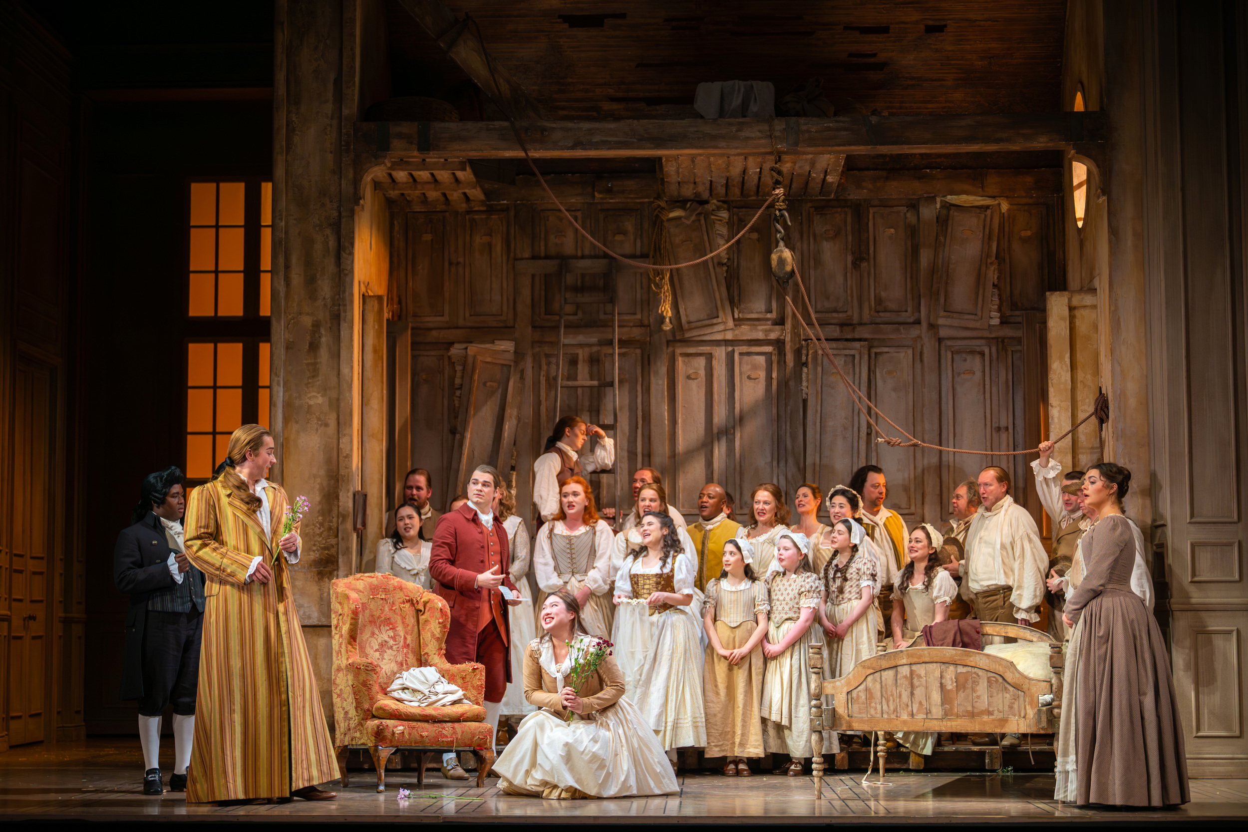 The cast of The Marriage of Figaro. Scottish Opera 2026. Credit Mihaela Bodlovic..