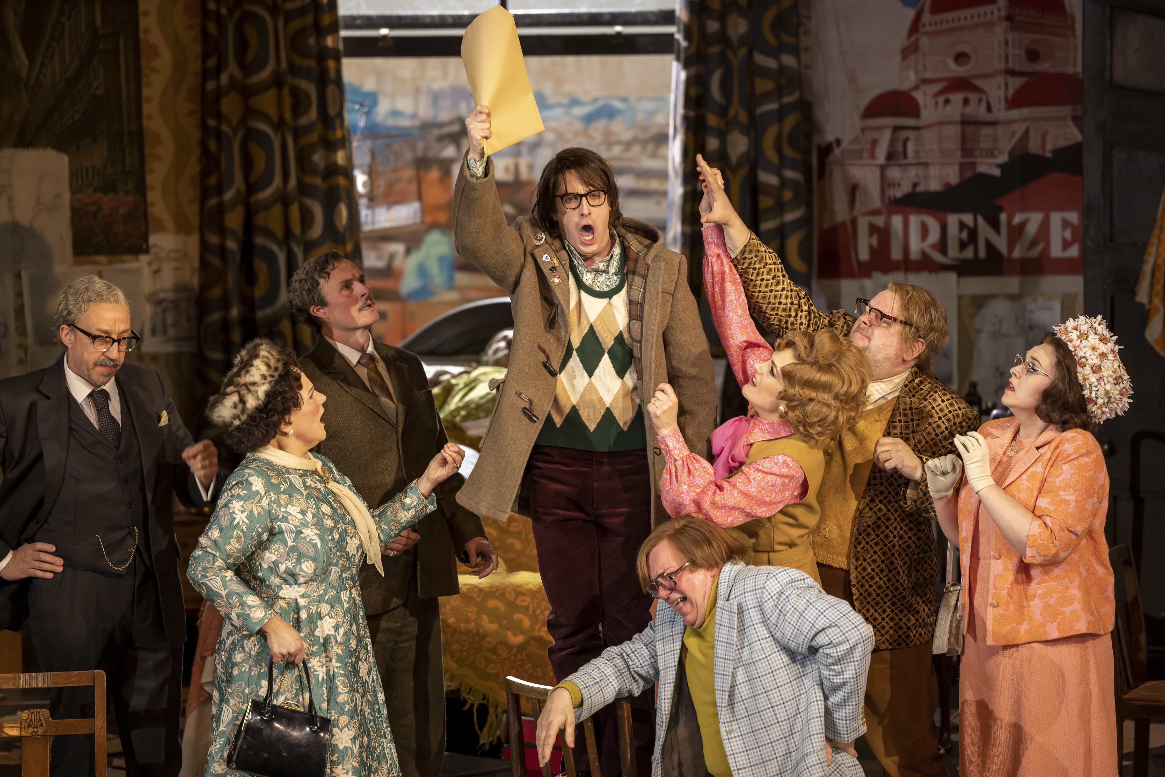 The Cast Of Gianni Schicchi At The Dress Rehearsal. Scottish Opera 2023. Credit James Glossop.