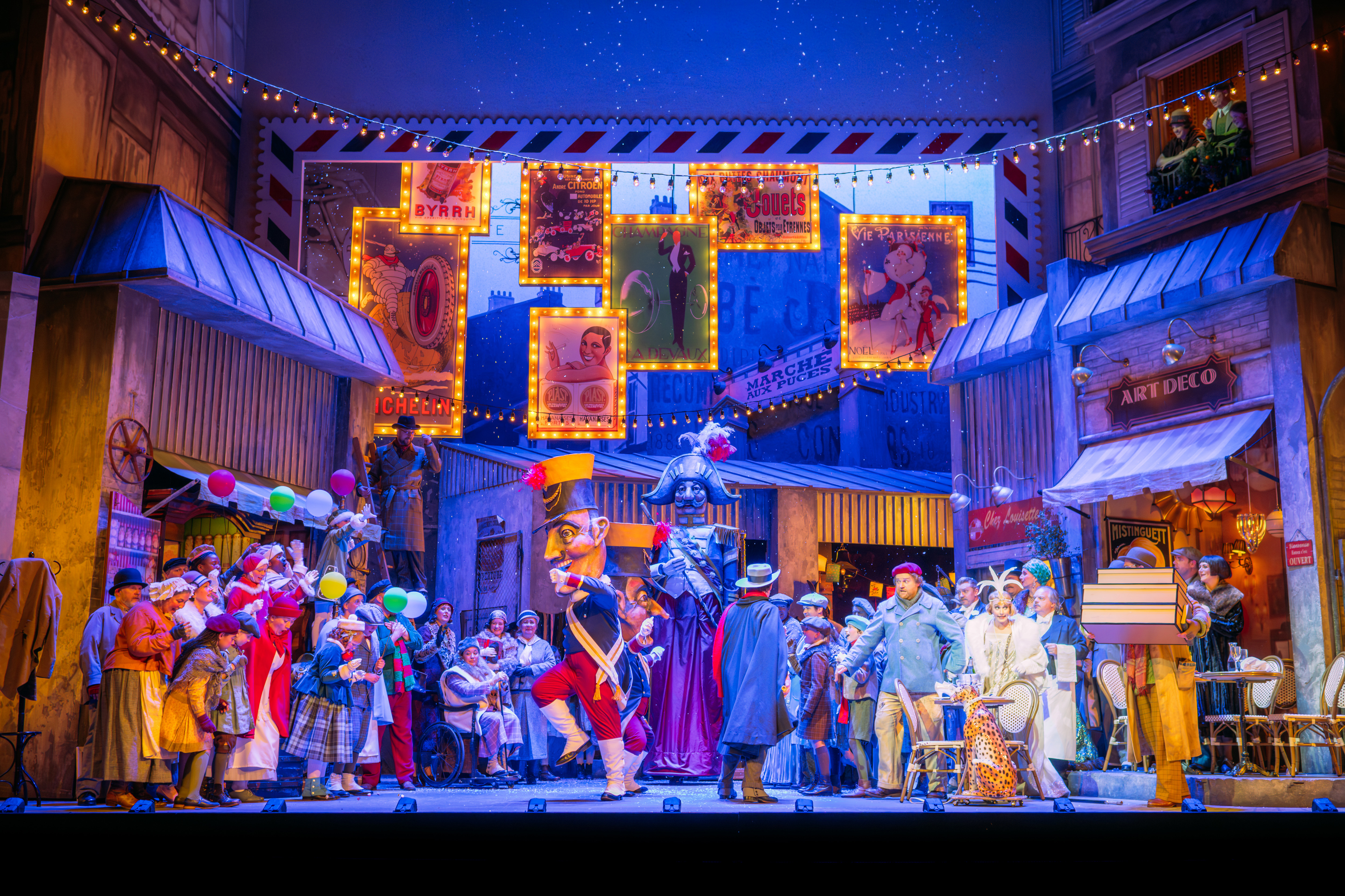 The cast of Puccini's La bohème. Scottish Opera 2025. Credit: Mihaela Bodlovic..