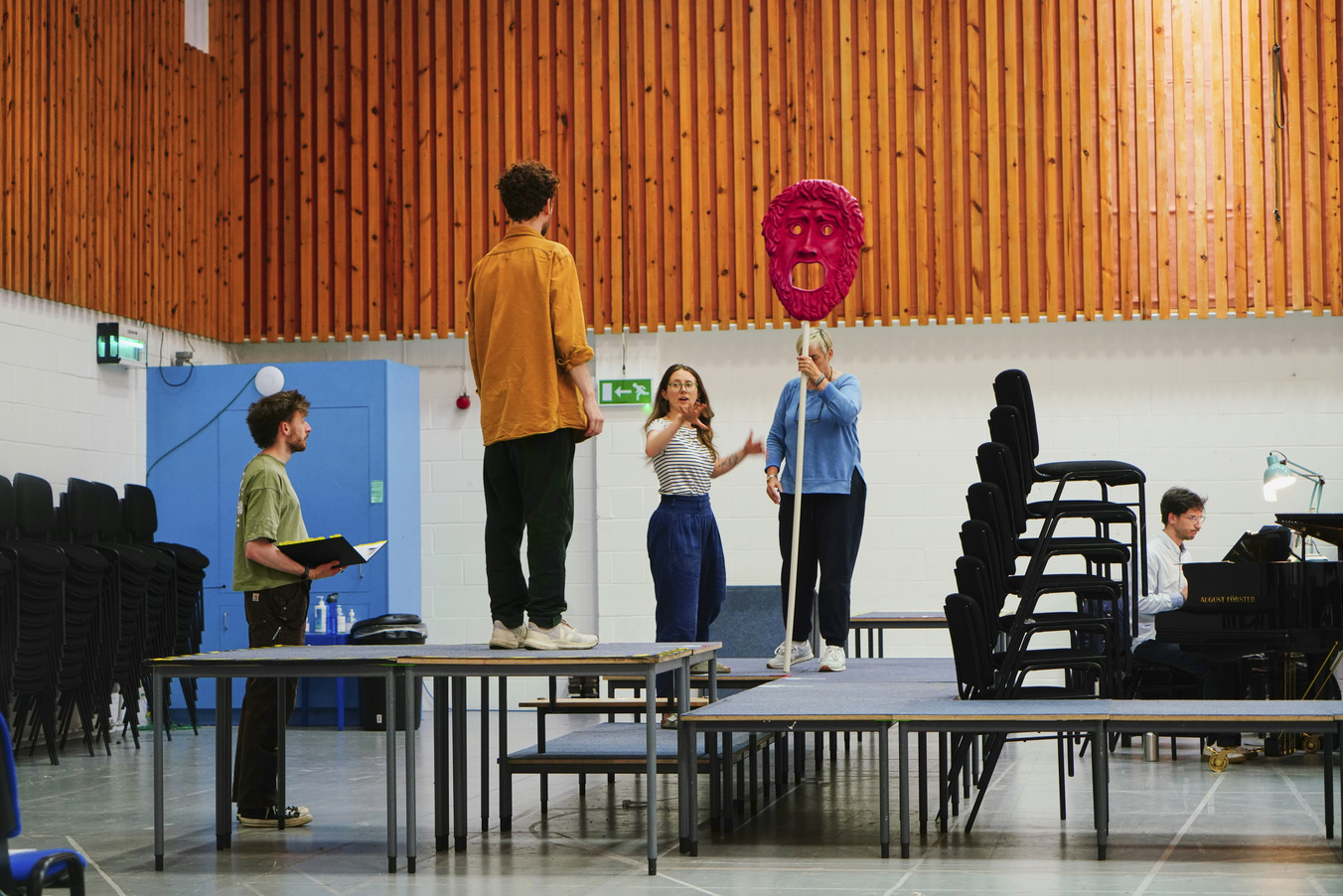 Oedipus Rex Director Roxana Haines In Rehearsals. Credit Ruby Pluhar. (1)