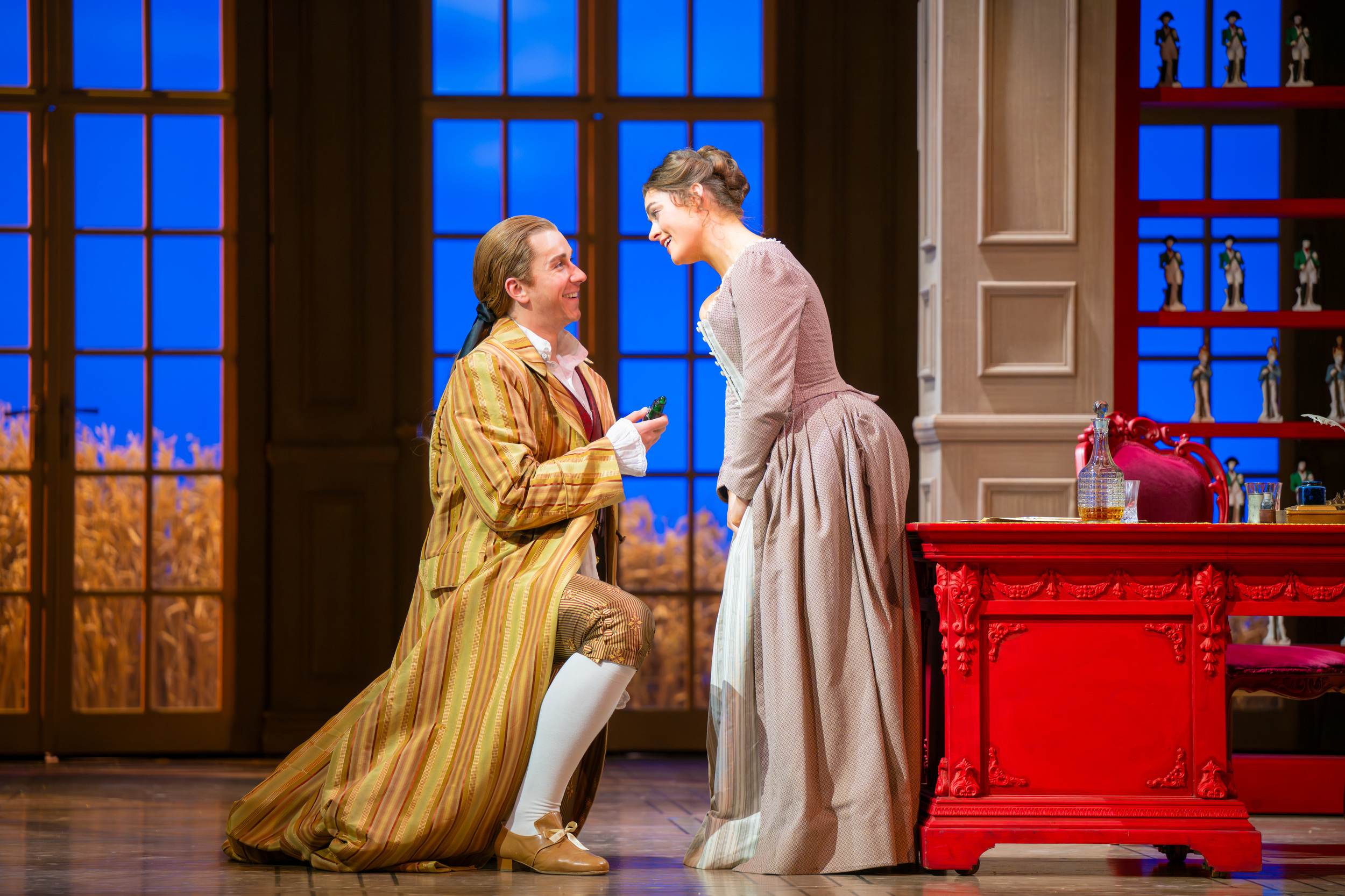Ian Rucker (Count Almaviva) and Ava Dodd (Susanna) in The Marriage of Figaro. Scottish Opera 2026. Credit Mihaela Bodlovic..